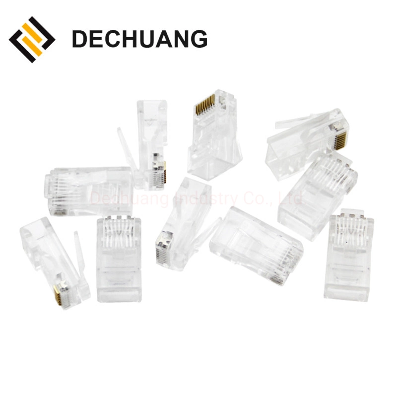 Crystal Head Ethernet RJ45 Modular Data Networking Unshielded Cable Plugs 8X8 8p8c for Cat 5e, Cat 6, Cat 6A 3u&quot;/15u&quot;/30u&quot;/50u&quot;