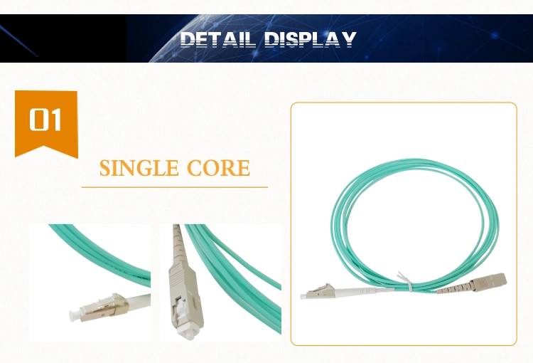 FTTH Om3 PVC 1m with Clip Multi Mode Duplex Patch Cord