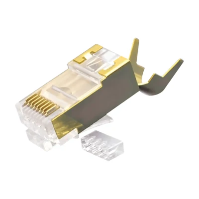 CAT.7 RJ45 8P8C Modular Plug Shielded (FTP) Network Connectors Gold Plated Copper Shield 2 Pieces Kit