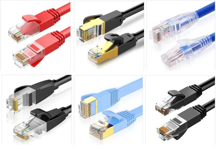 High Quality RoHS CCC 1000FT UTP Communication Ethernet Flat Cable Cat7 Cable 0.5m 1m Patch Cord