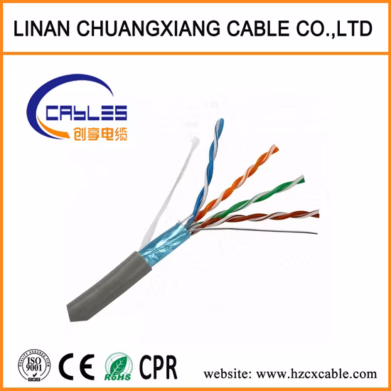 Solid Copper Conductor Cat5e FTP Ethernet Cable for Optimal Data Transfer