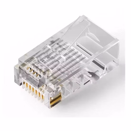 Crystal Head Ethernet RJ45 Modular Data Networking Unshielded Cable Plugs 8X8 8p8c for Cat 5e, Cat 6, Cat 6A 3u