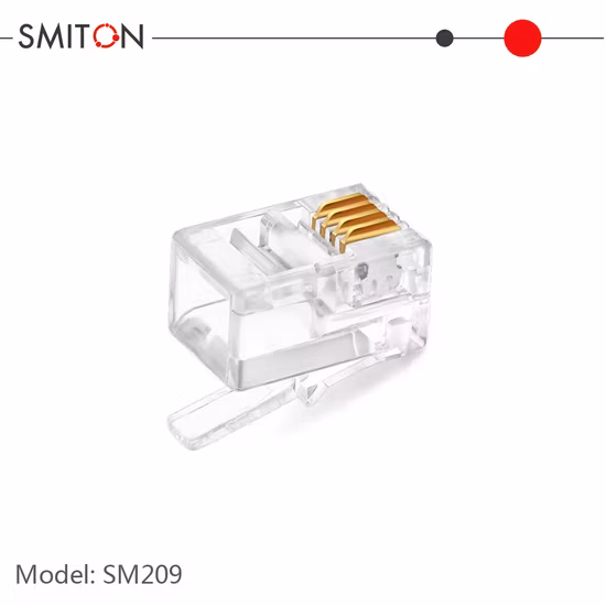 Rj12 6p6c Female Modular Plug for Telephone Cable