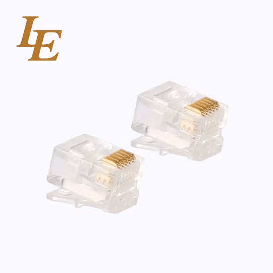 Gold-Plated Rj9 Modular Plug Connector 4p4c Plug for Telephone