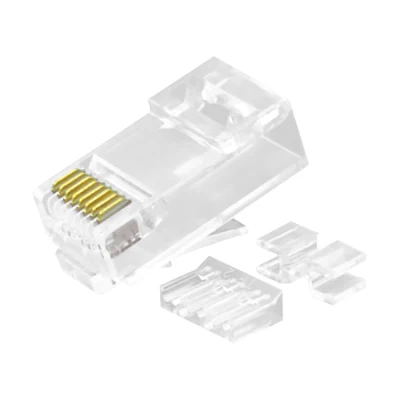 CAT.6A RJ45 8P8C Modular Plug Unshielded (UTP) Network Connectors 3 Pieces Kit Transparent