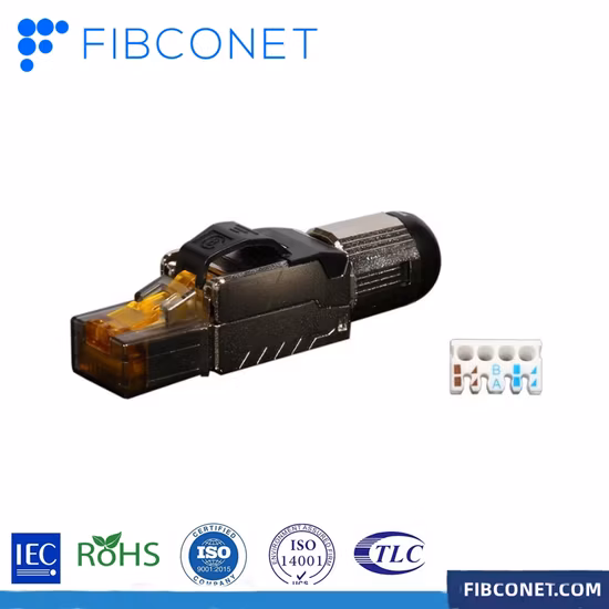 RJ45 UTP CAT6A Connector Toolless CAT6A Connectors Modular Plug