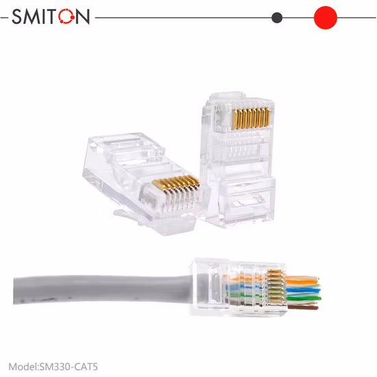 RJ45 CAT6 Cat7 Cat8 Cat5e Connecter Network Gold Plated Plug Ethernet Connector 8p8c Modular Plug