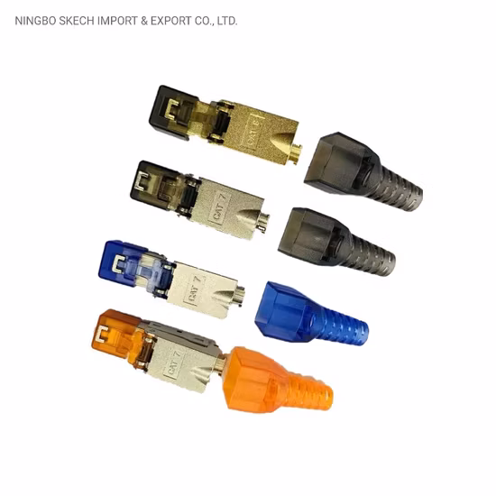 FTP/STP Shielded Modular Plug Toolless RJ45 8p8c Field Connector Network Module Modular Plug CAT6A/Cat7/Cat8