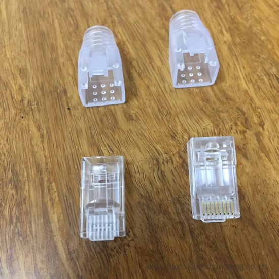 RJ45 Pass Through Plug UTP Ethernet Cables Network Modular Plug Cat5e/CAT6/CAT6A RJ45 Crystal Heads 8p8c Plug
