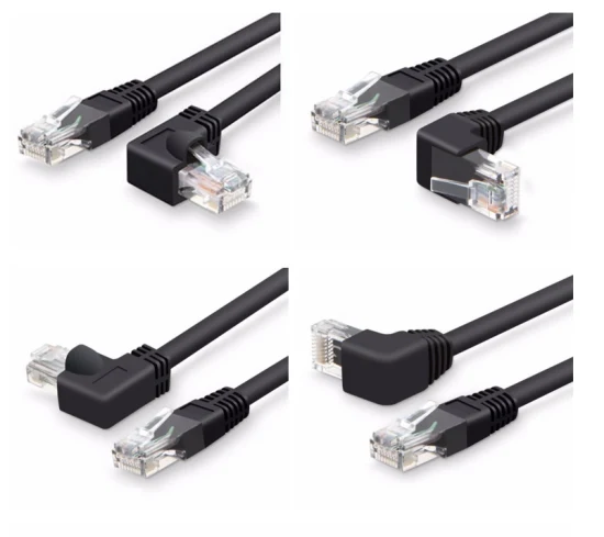 UTP Cat5e CAT6 Patch Cable with Angle, UTP Cat5e CAT6 Patch Cord with Left Right Down up Angle,