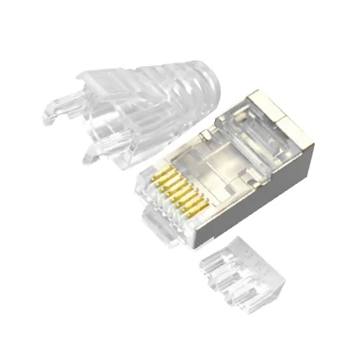 CAT.6 RJ45 8P8C Modular Plug Shielded (FTP) Network Connectors 2 Pieces Kit