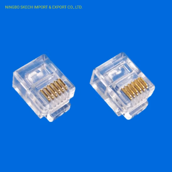 Rj12 6p6c Modular Plug for Telephone Cable